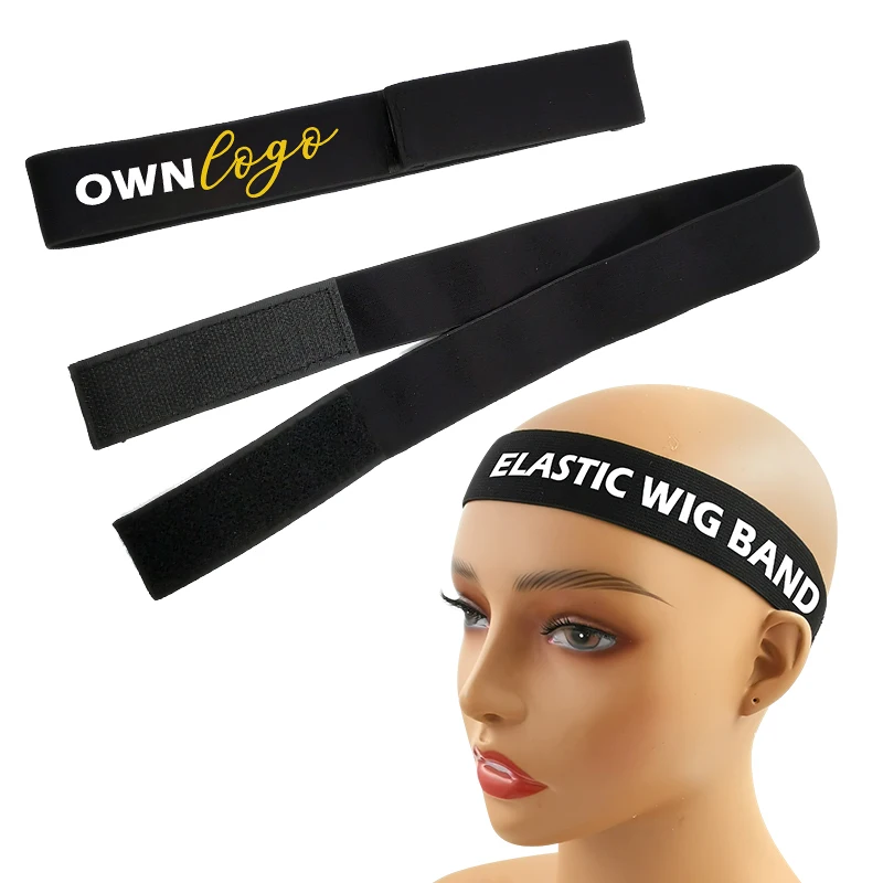 

Making Wig Hair stand Lace Net Sewing Custom LOGO Adjustable Velvet Elastic Melt Band For Wig Elastic Headbands