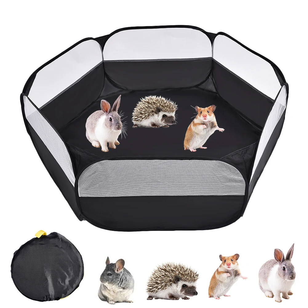 

Pet Playpen Foldable Small Animals Cage Tent Pop Up Exercise Fence for Dog Cat Rabbits Hamster