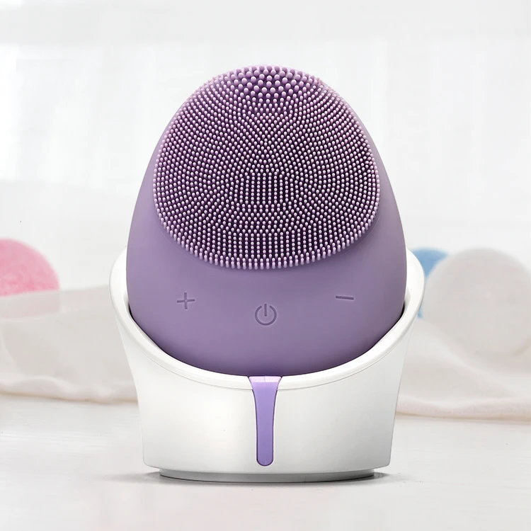 

Factory hot sale cleansing green manual facial face brush