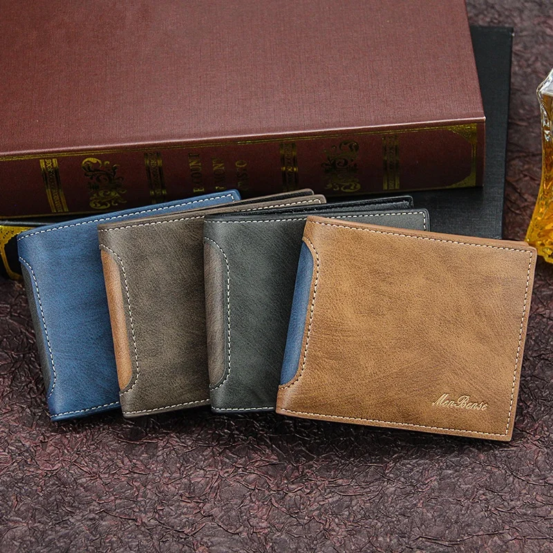 New Arrival Waterproof Short Section Wallet Fashion Casual Stitching Coin Purse Multi-card Holder Wallet For Men