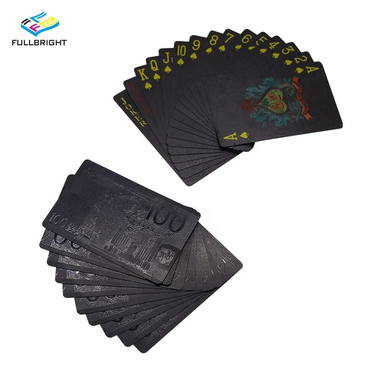 

Card Games Regular Plastic Bulk Magic Decks Playing Cards, Black, yellow or customized