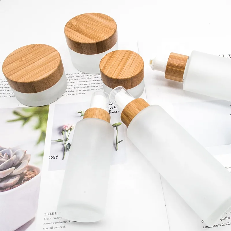 Bottle/Jar With Wooden Lid