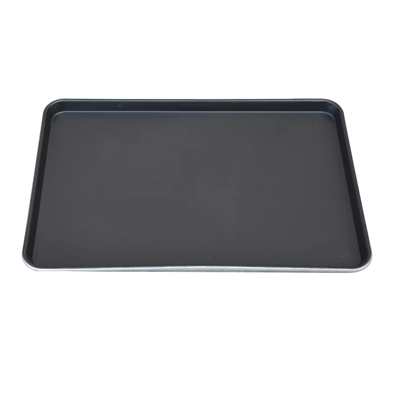

Wholesale factory price not stick pan Bakery bread tray baking pan aluminium tray for oven, Silver,black