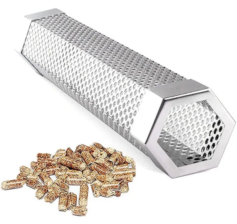 

12 inch Stainless Steel BBQ Wood Pellet Tube Smoker, Silver color