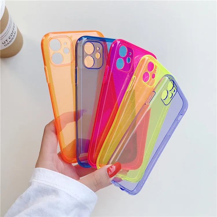 21 Hot Case For Iphone 13 Pro Max Contrast Neon Color Phone Plain Tpu Case For Iphone X Xs Xr 12 Mini 12 Pro Max 11 Pro Max Buy Plain Tpu Case Neon Color