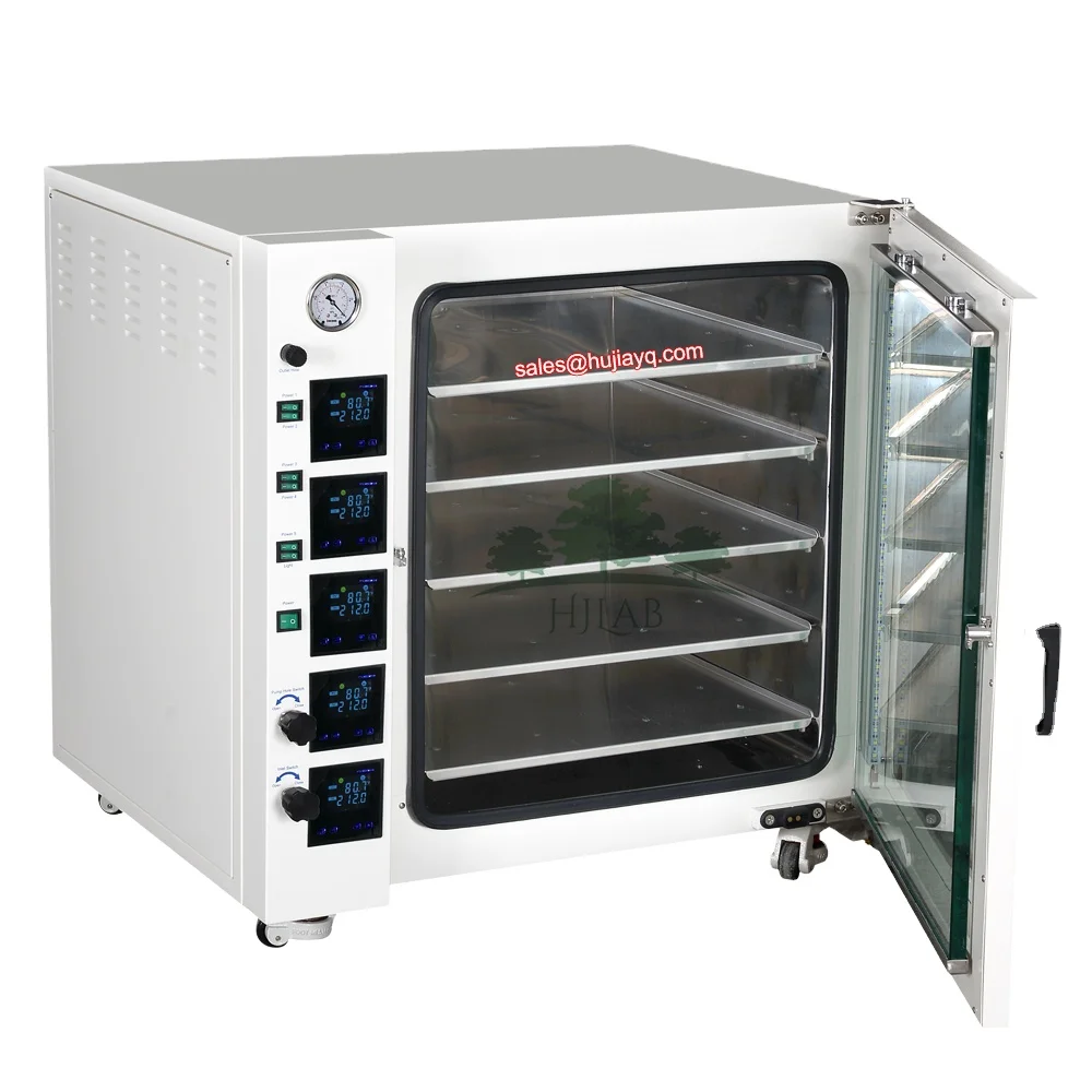HJLab 210L Vacuum Drying Oven with separate shelf heating and LED Lights