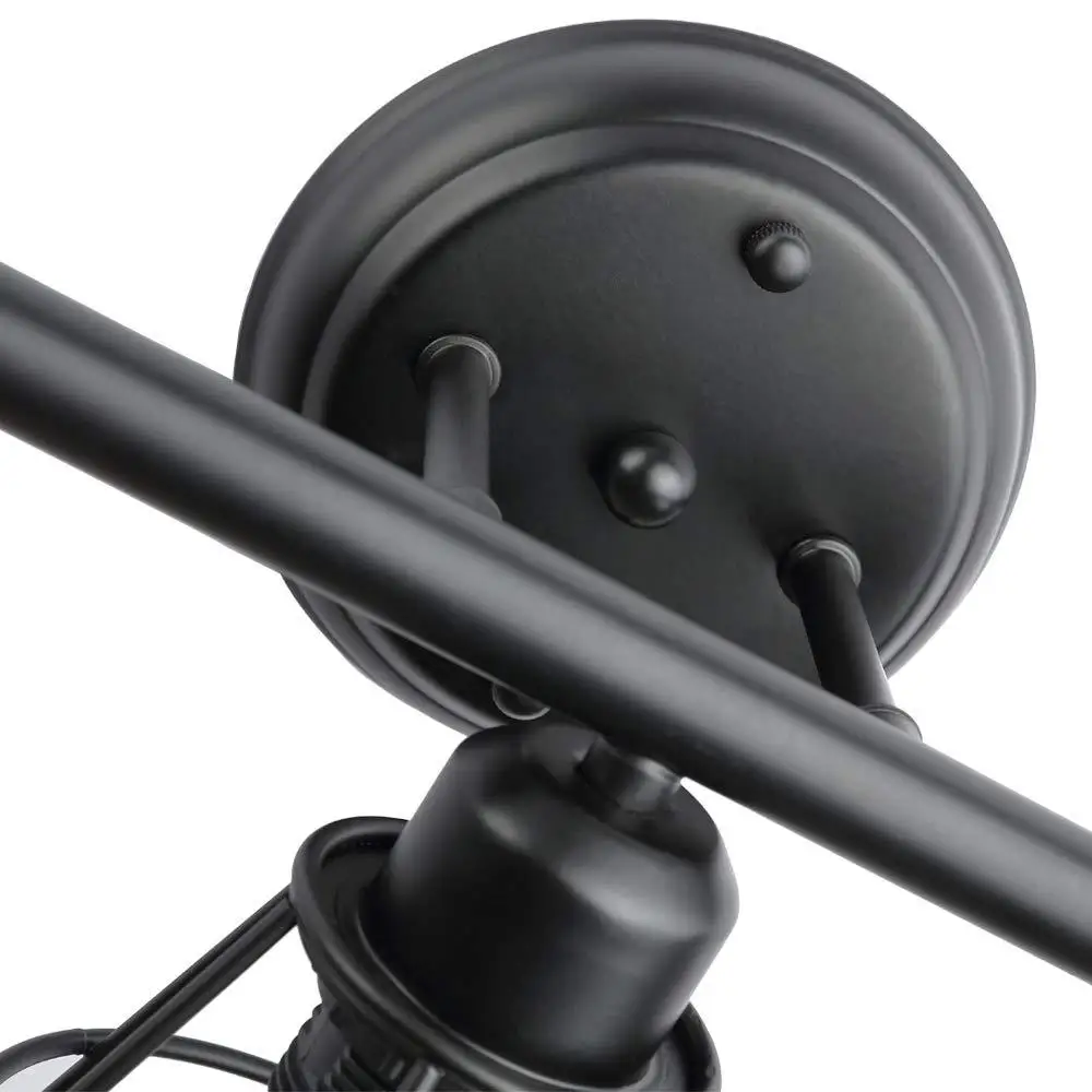 Amazon Hot Selling American Style Retro Wrought Iron Industrial Wall Lamp Creative Restaurant Cafe 2 Head LED Wall Lights