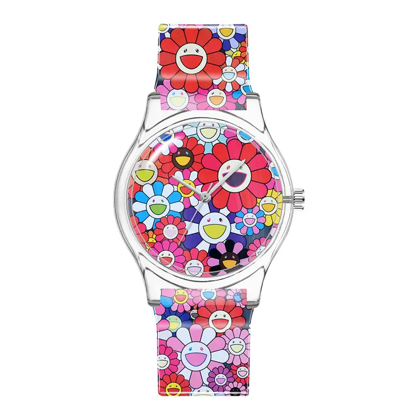 

Custom Watch Picture Personalized Cute Kids Watch Plastic OEM Wrist Watches Quick Release Spring Bar Plastic Strap