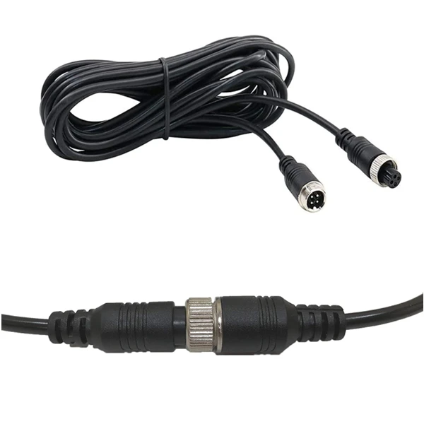 

5M M12 4Pin Waterproof Aviation Plug Male To Female Backup Camera Audio Video Extension Cable For Vehicle Camera System