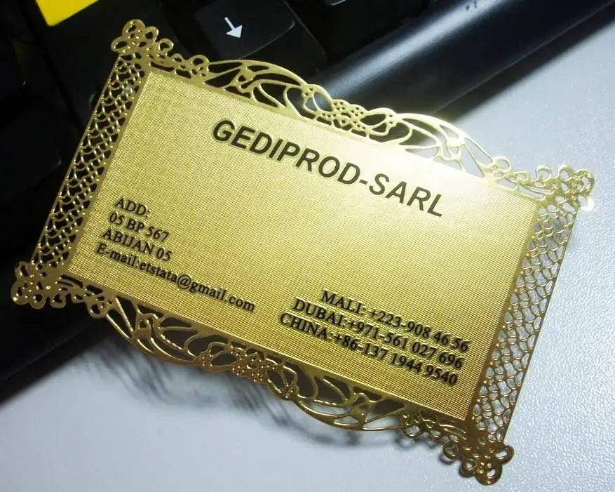 

Mdt J46 Gold stainless steel Metal business cards