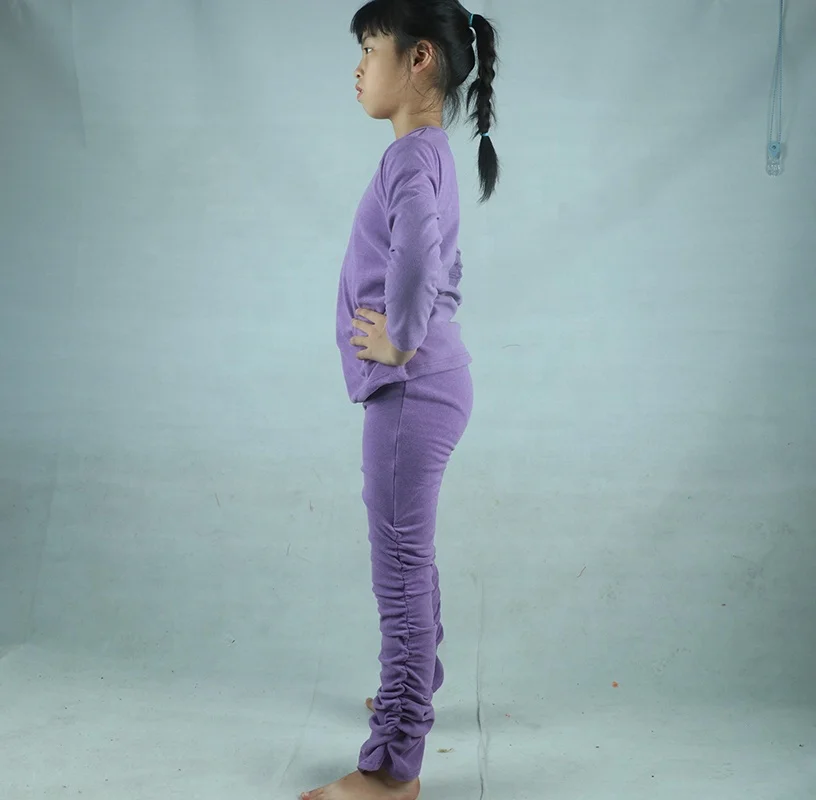 

2021 toddler 7 years girls clothes fashion kids winter clothing purple fleece warm fabric long sleeves shirts girls fall clothes, Picture