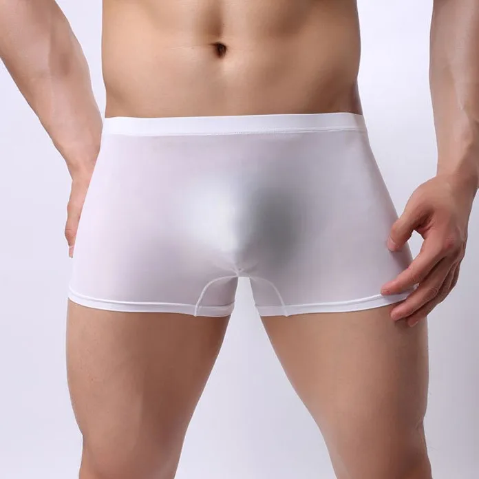 

Long Boxer For Running Wearing Photos Underwear 100s Modal Panty Short Pants Men Seamless Panties, 6 colors