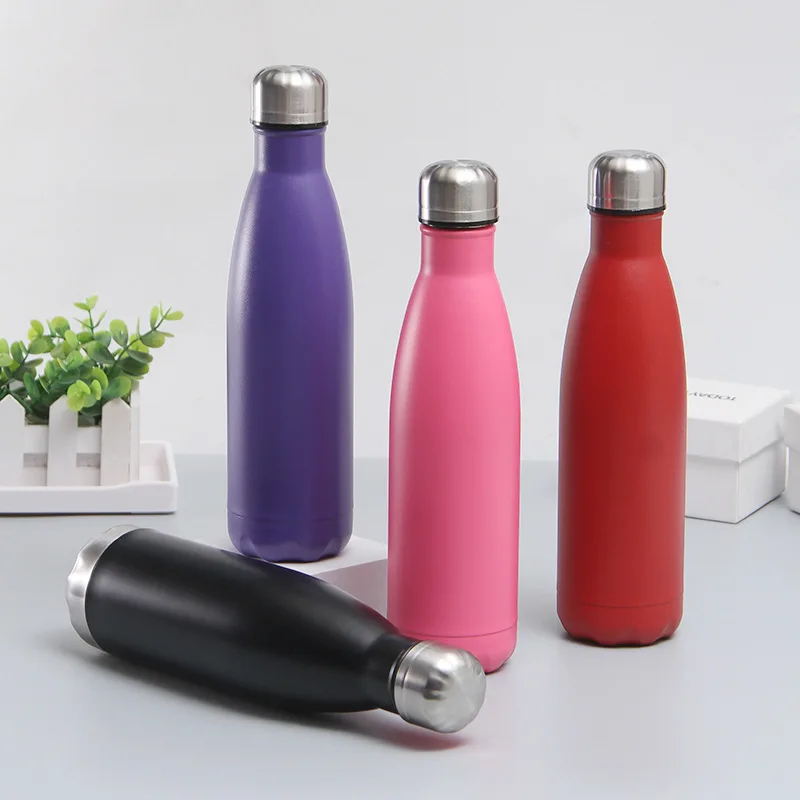 

17OZ Stainless Steel Insulated Vacuum Flasks Thermos Cola Shape Sport Water Bottle, Customized color