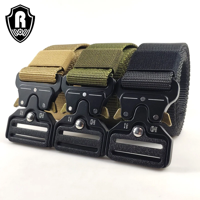 

Amazon Outdoor Heavy Duty Universal Polyester Adjustable Military Tactical Waist Belt with Quick-Release Gear Clip Metal