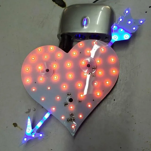 heart love sharp led light bar for car truck vehicle home room decoration