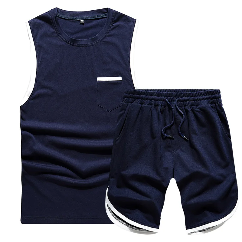 

Casual solid sportwear track suits shorts men joggers short suits set, Customized color