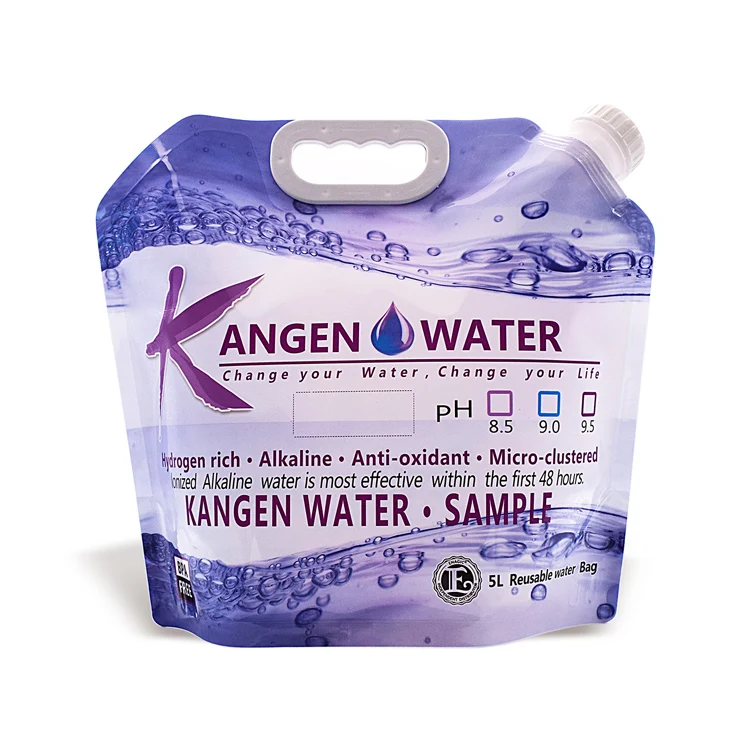 

5L BPA Free Collapsible Folding Kangen Water Plastic Spout Bag