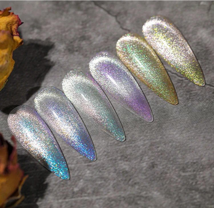 

2021 OEM Magnetic Galaxy Silver Cat Eye Gel Nail Polish, 12 colors