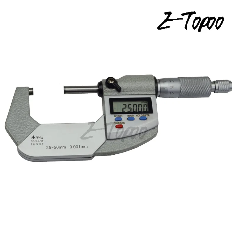 25-50 mm 0.001 mm IP65 Waterproof Digital Outside electronic Micrometer Gauge 