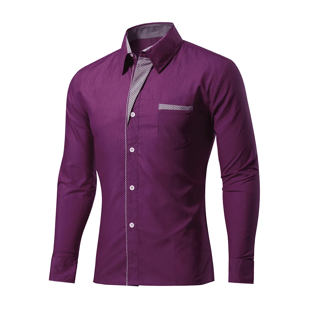 

Wholesale Man Shirts men Long Sleeve Casual Shirts 2021 latest men solid formal shirt