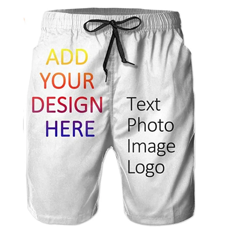 

Dropship Custom printed Design your own Recycled Quick Dry Men Shorts Beach Shorts Board Shorts