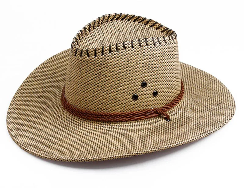 New Design Men's Hard Cowboy Straw Hat