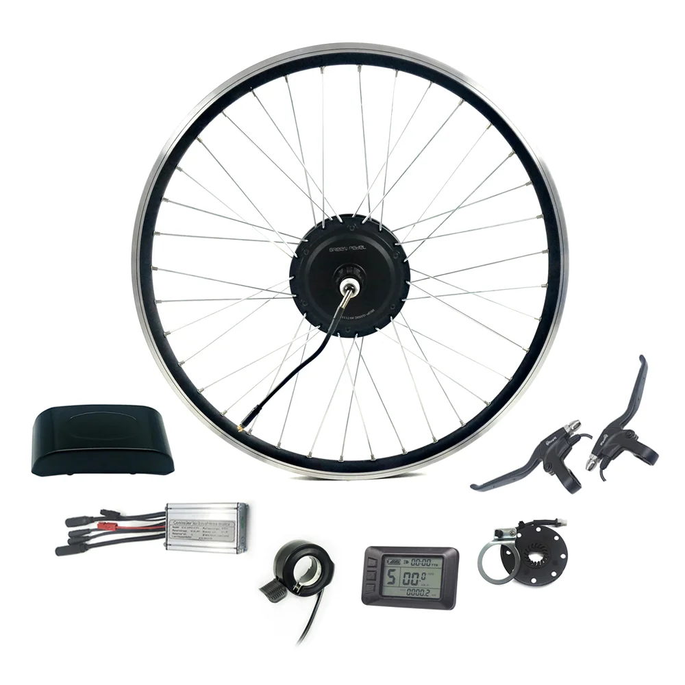

Greenpedel 36v 350w 28 inch cassette wheel electric bicycle conversion motor kit for ebike