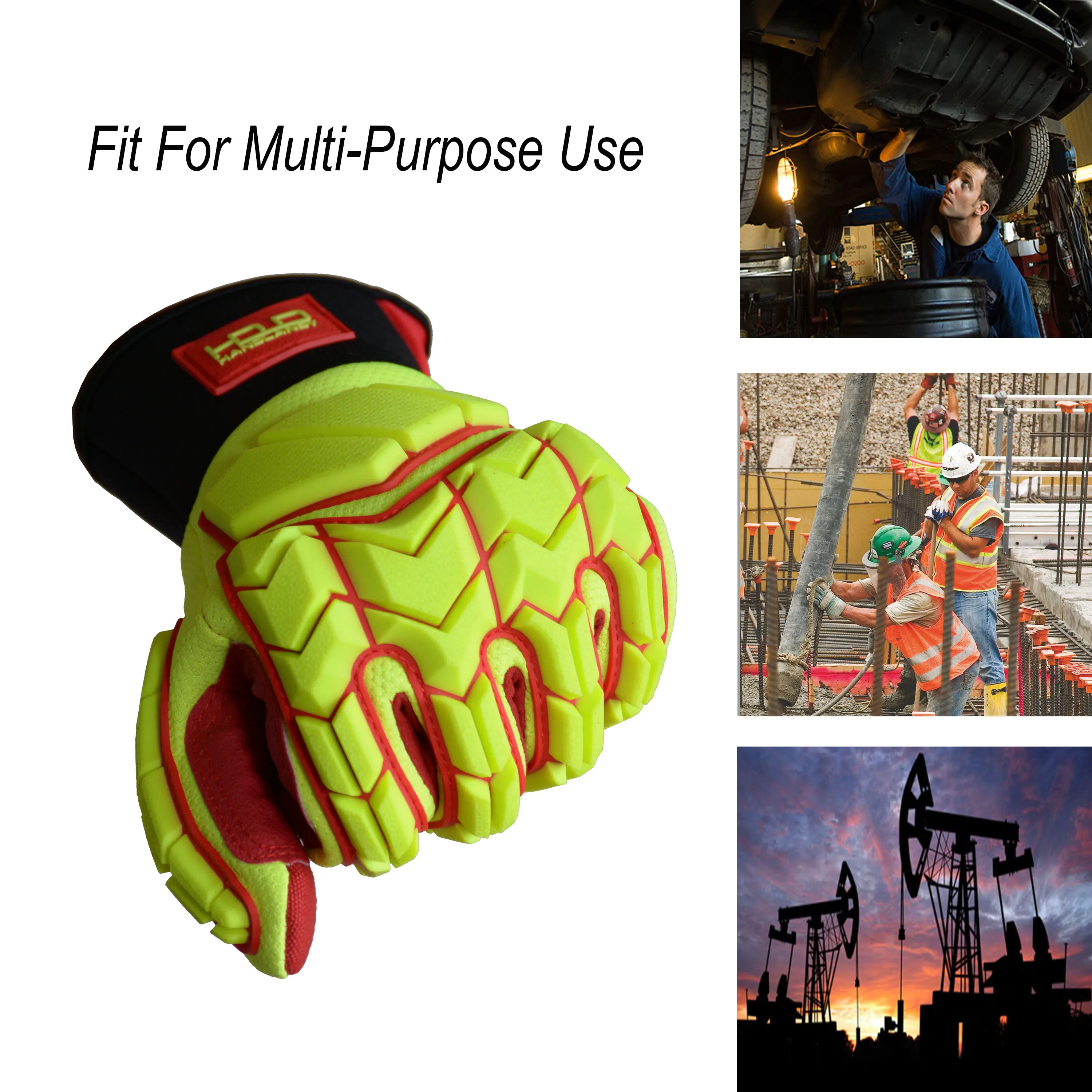 Handlandy Impact Gloves Oil And Gas Cut Resistance Gloves Oil And Gas