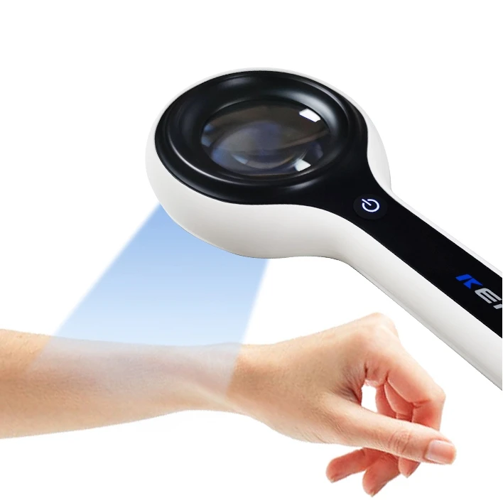 

Handheld dermatology examine Skin UV Magnifying Analyzer LED Wood's Lamp