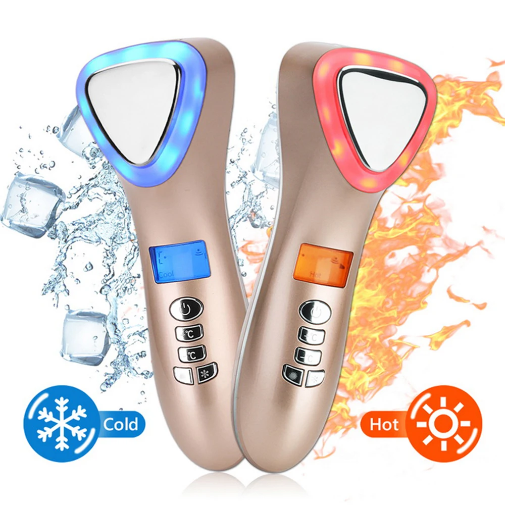 

2021 OEM Mini Face Skin Tightening Home Use Multifunction Led Photon Light Therapy Beauty Devices, White/brown