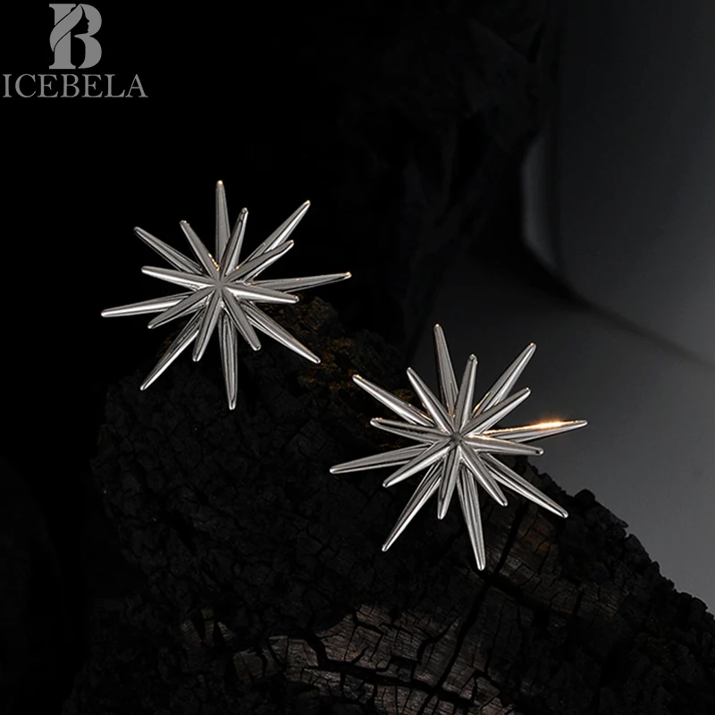 

Double-layer Star Stereoscopic Fashion Jewelry Hypoallergenic 925 Sterling Silver Stud Earrings For Women's Party/Prom/Dating