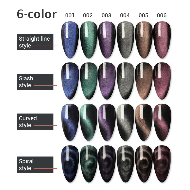 

HOT SALE Startree 5D Wild Cat's Eye Nail Polish UV Nail GEL 24 Colors and 4 Suits