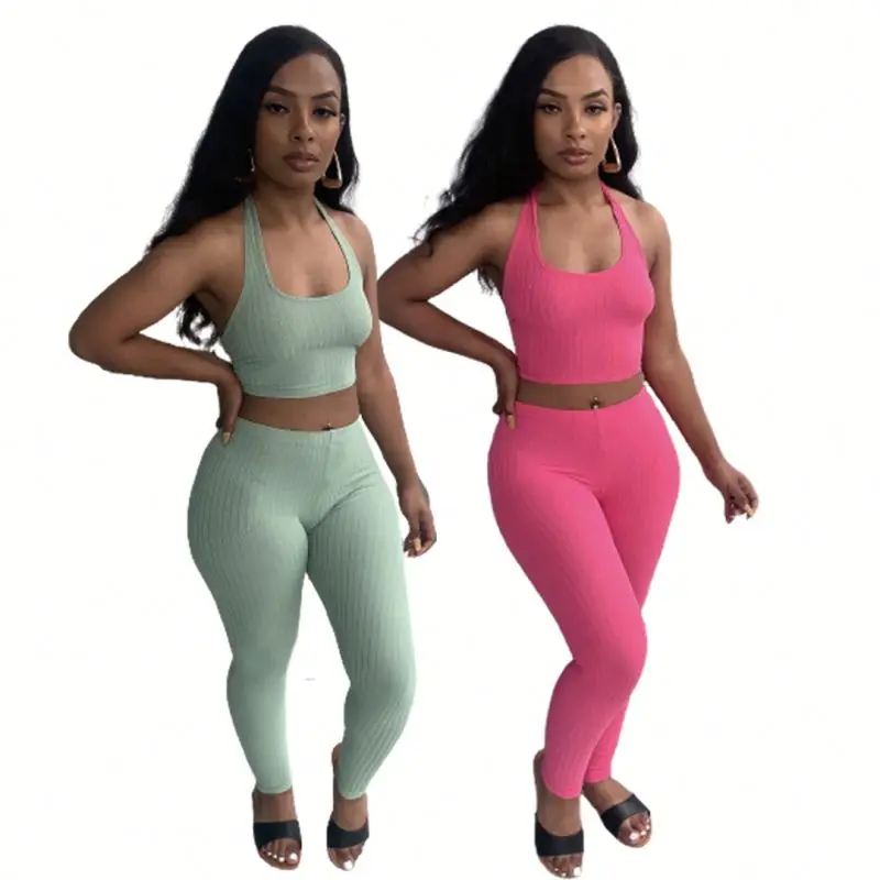 

2021 yoga sets women summer sexy two piece sets