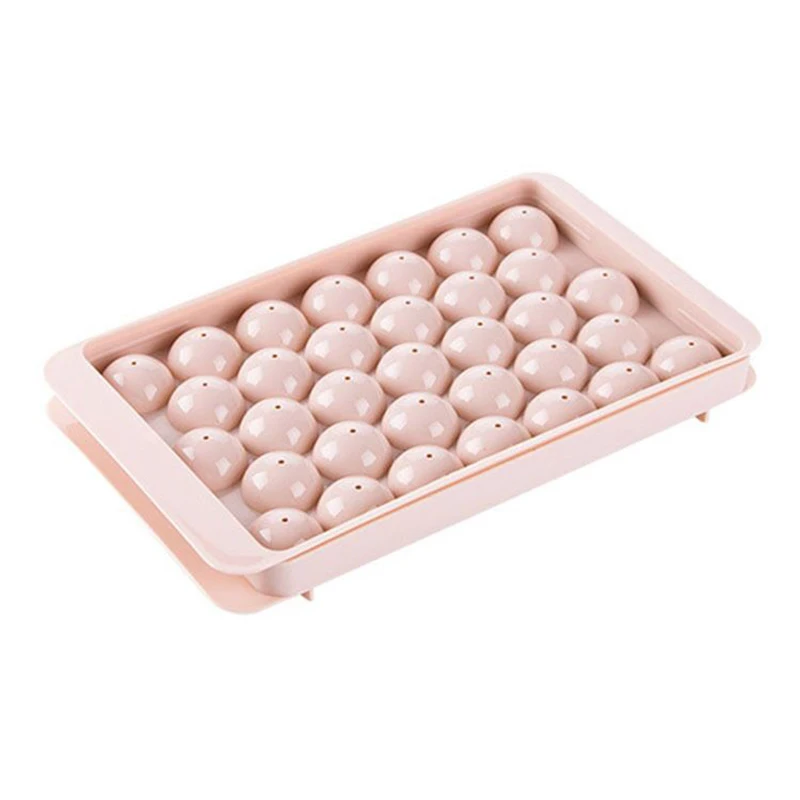 

F3-93 Healthy kitchen summer silicone ice ball maker, Ice Cream Popsicle Mould 33 Cavities Ice Tray Mould, Blue,pink