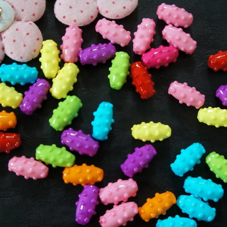 

Wholesale 11*19mm Acrylic Mace shaped beads mixed Color Plastic Loose Bead For Necklace Bracelet DIY Jewelry Making