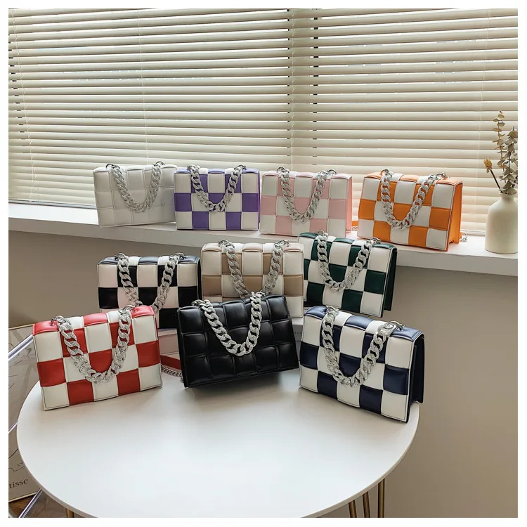 

Handmade Woven Square Handbags Wholesale Summer Sling Bags Bags Women Handbags Ladies, As photo