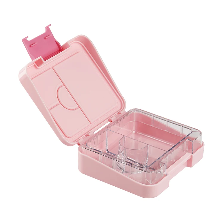 

Lovely tableware eco lunch box with compartments leakproof bento box, Pink, customized