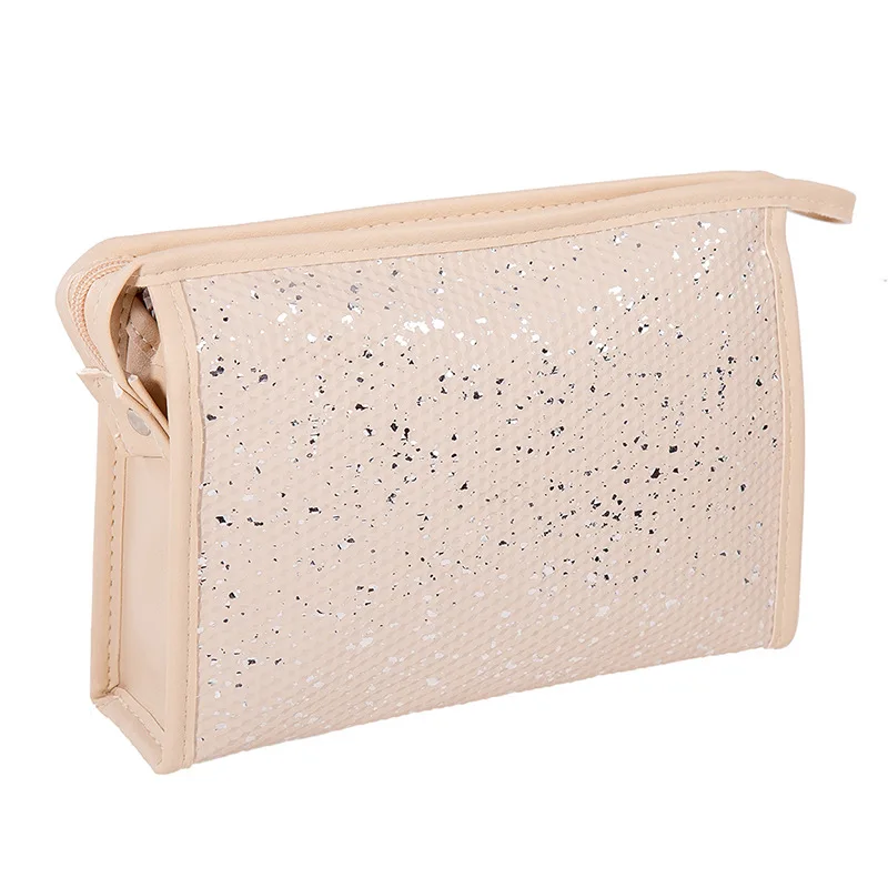 

2022 Fashion Sequin Pu Leather Waterproof Ladies Clutch Bag Travel Make Up Pouch Zipper Open Laundry Bag Women Cosmetic Bag, Multi printings