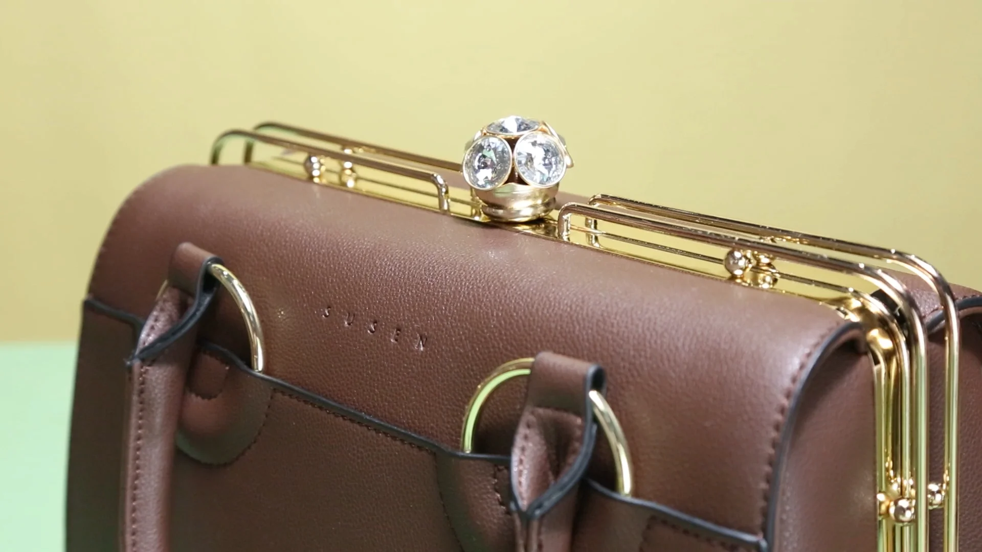 Susen Italian Leather Bag Factory Made Retro Design Lady Handbag Leather / Guangdong Bag Buy