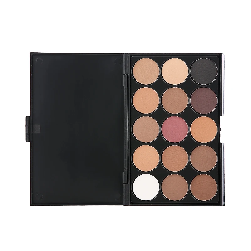 

private label 15 colors eye shadow palette no logo no brand, Multi-colored