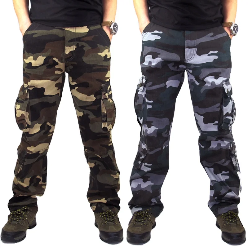 

Spring And Autumn Cotton Casual Trousers Loose Multi-Pocket Overalls Male Straight Outdoor Male Plus Size Camouflage Trousers, Picture