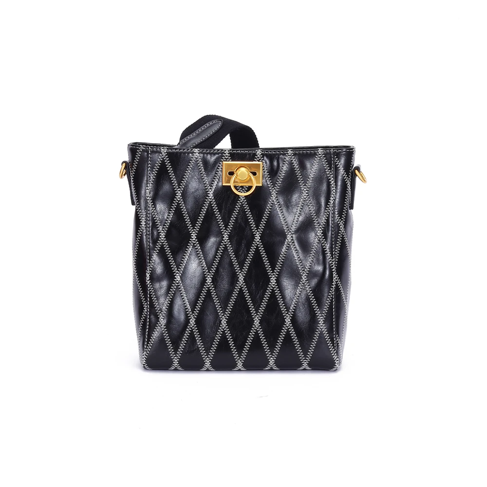 
TS8003 Burst oil wax head layer cowhide handbag new bucket female bag leather shoulder bag shoulder Messenger bag ladies handbag 