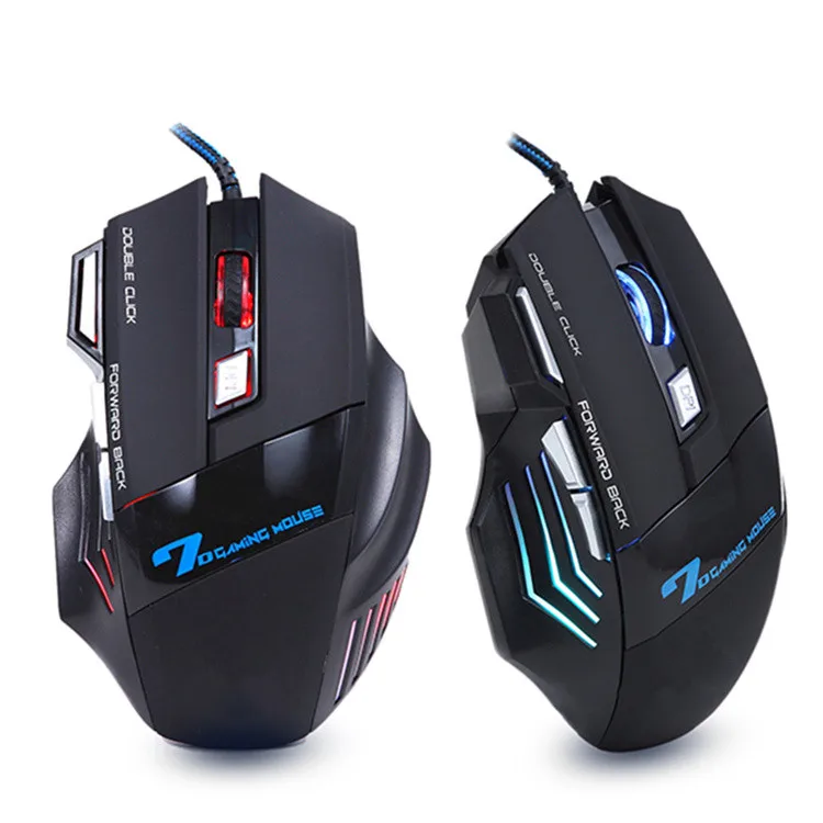 

Ergonomic Wired Gaming Mouse 7 Button LED 5500 DPI USB Computer Mouse Gamer Mice Silent Mause With Backlight For PC Laptop