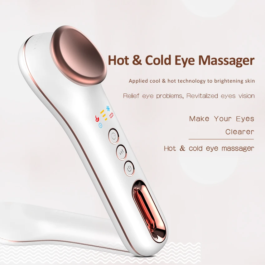 

Dropshipping Hot Selling Hand held Skin Care Device for Anti-wrinkle Tightening Facial Massager New Hot Cold Eye Massager