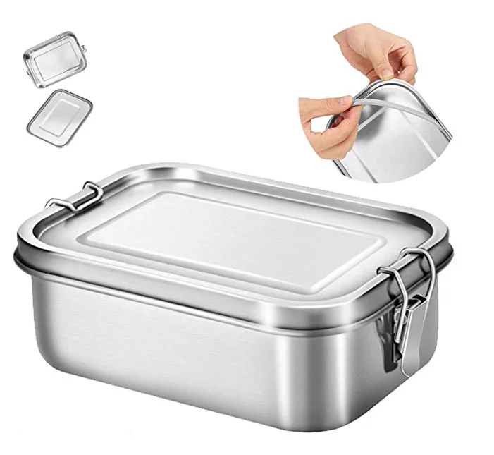 

Hot selling amazon 800 1000 1400 1800ml stainless steel bento lunch box stainless steel tiffin box professional manufacture