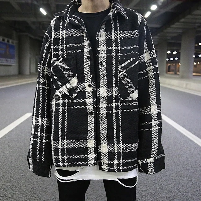 

High street mens plaid casual shirt stock dropshipping latest shirt designs for men