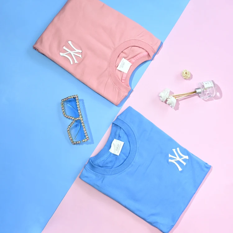 

2021 spring and summer letter printing short-sleeved t-shirt women loose round neck mint green top