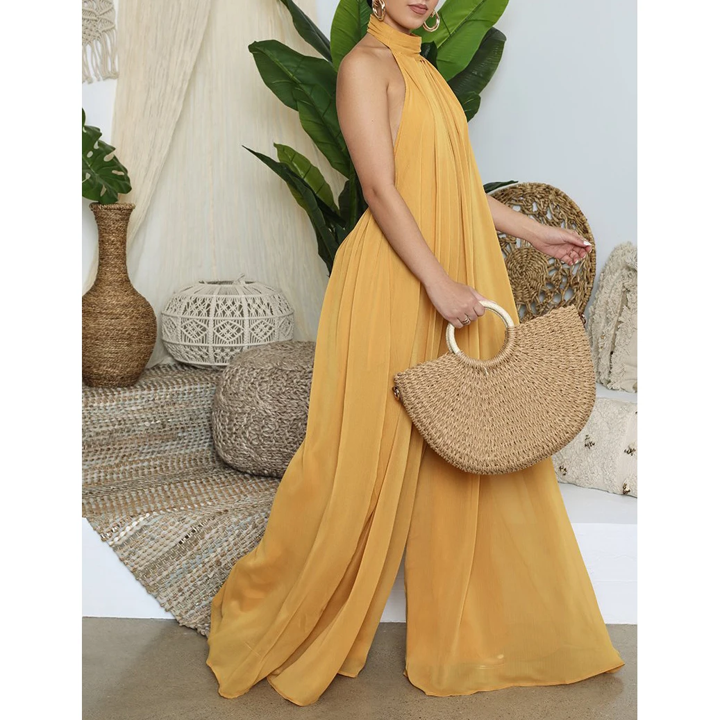 

FS2157D Hot sale Women backless Fashion sleeveless Jumpsuit
