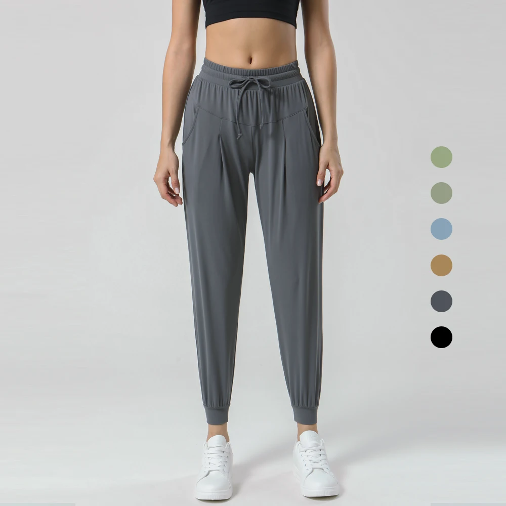 

2021 High Quality Women Fitness Sports Casual Clothing Pants Solid Color Comfortable and Fashionable Style Fitness Jogging pants, Customized colors
