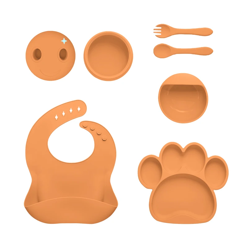

Eco-friendly Non-toxic bpa free silicone baby feeding set plate suction baby bowl set Other Baby Supplies